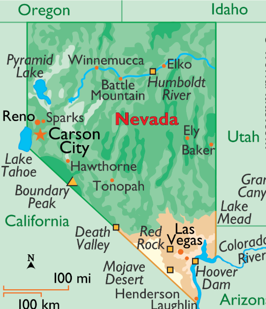 Nevada map