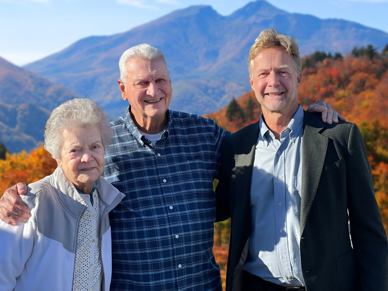 Photo - left to right: Marion Dugan, Pat Dugan, Founders, Charity Navigator; Michael Thatcher, President & CEO,